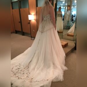 Justin Alexander Style 8889 In Color "Sand", Bodice Fits Like Size 16